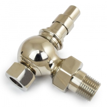 Amberley TRV Cast Iron Radiator Valve - Polished Nickel